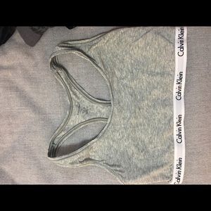 Gray Calvin Klein sports bra